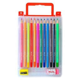 مداد رنگی 12 رنگ جعبه طلقی فکتیس