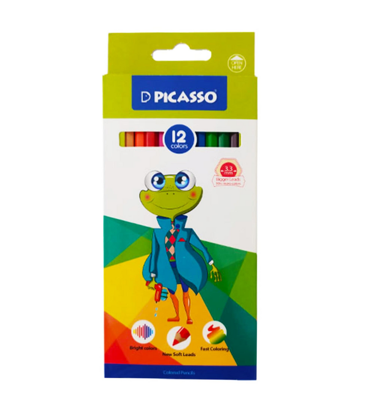 مداد رنگی 12 رنگ جعبه مقوایی پیکاسو کد: 18J2719