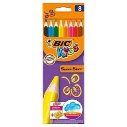 مداد رنگی 8 رنگ جامبو جعبه مقوایی سوپرسافت بیک