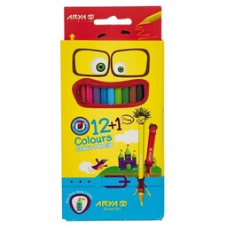 مداد رنگی 12 رنگ جعبه مقوایی آریا کد 3016