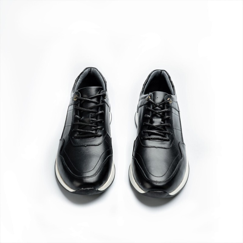 کفش مردانه چرمی شیما مدل MX سرمه ای