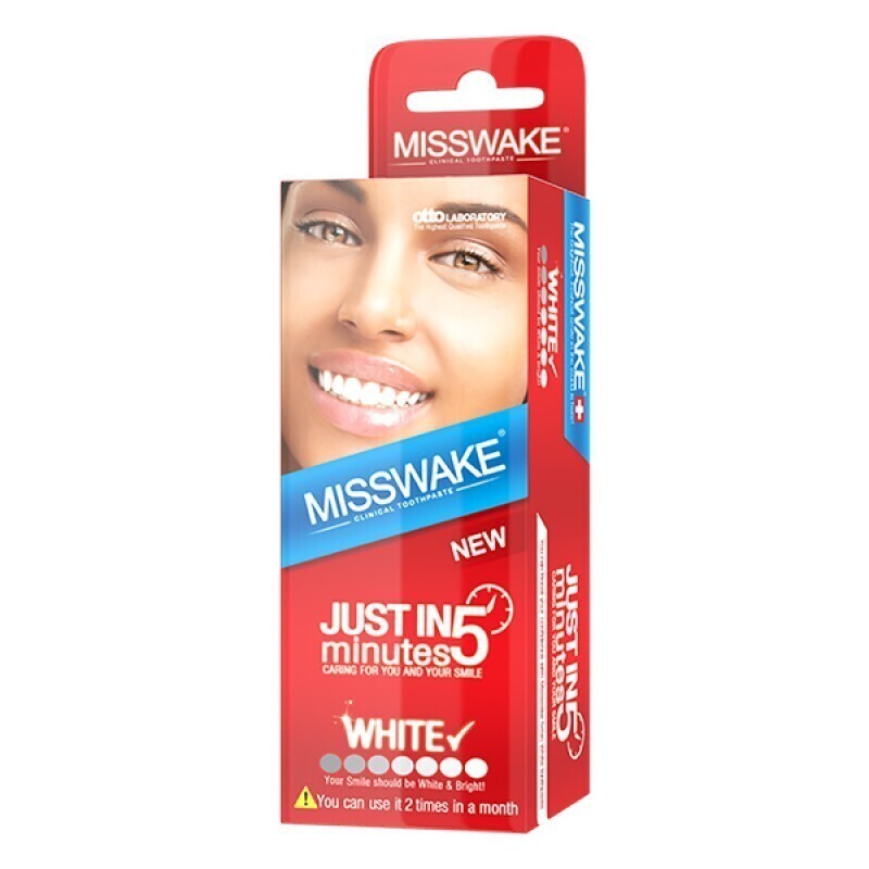 خمیر دندان سفید کننده - Misswake میسویک مدل Just In 5 Minutes حجم 50 میل - فقط 2 بار در ماه