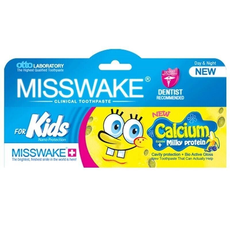 خمیر دندان کودک - Misswake میسویک مدل -  Bob Sponge - حجم 50 میلی لیتر - محافظت از دندان های شیری