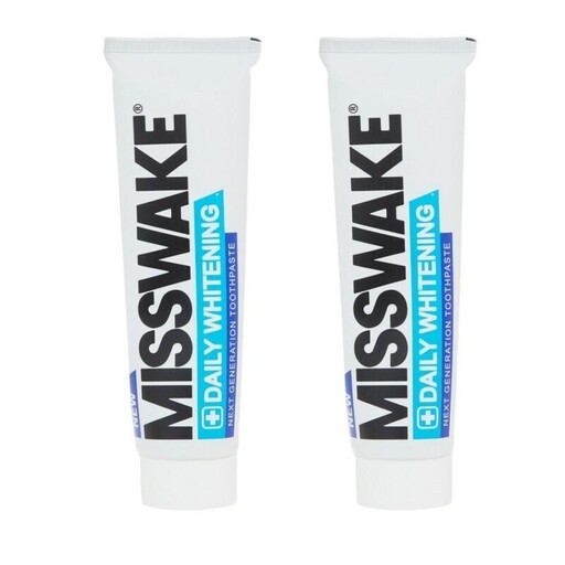 خمیر دندان سفیدکننده روزانه - Misswake میسویک - مدل -  Daily Whitening - - حجم 100 میلی لیتر  - مجموعه 2 عددی