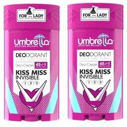 استیک ضد تعریق زنانه آمبرلا Umbrella مدل KISS MISS حجم 90 میلی لیتر مجموعه دو عددی