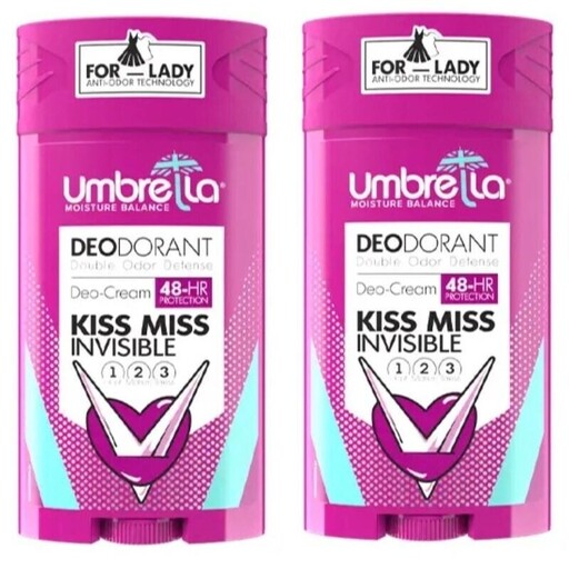 استیک ضد تعریق زنانه آمبرلا Umbrella مدل KISS MISS حجم 90 میلی لیتر مجموعه دو عددی