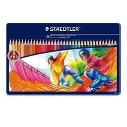 مداد رنگی جعبه فلزی استدلر (Staedtler) مدل 36 رنگ