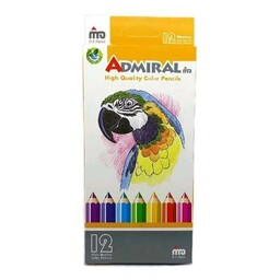 مداد رنگی 12 رنگ مقوایی آدمیرال (Admiral) مدل MDF(علم گستر)