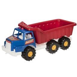 کامیون اسباب بازی بزرگ با بیلچه و شن کش برای بازی در خانه و ساحل 