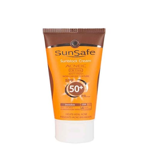 کرم ضد آفتاب سان سیف فاقد چربی SPF 50  بدون رنگ حجم 50 گرم  