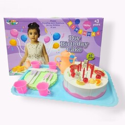 اسباب بازی کیک تولد 45 تکه قبل از ثبت موجودی بگیرید 
