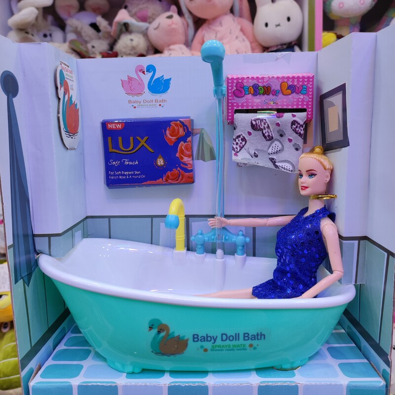 اسباب بازی عروسک باربی به همراه وان حمام قبل از ثبت موجودی بگیرید 
