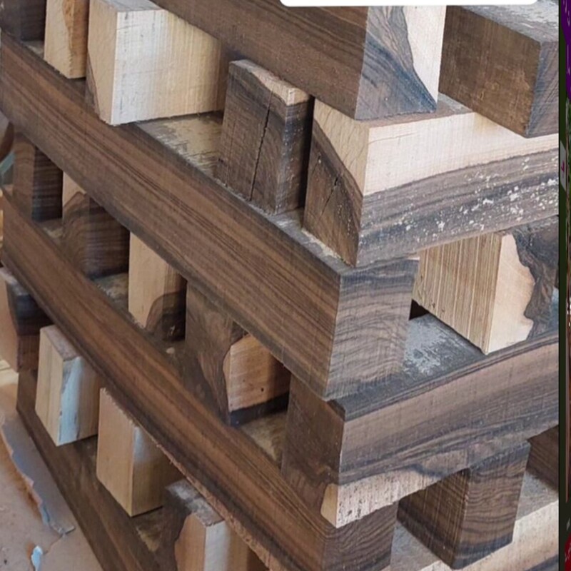 چوب اسلب گردو در ابعاد و سایز های مختلف  و سایز دلخواه مشتری تعداد بالا برش کار رایگان میشه چوب گردو سیاه و خشک