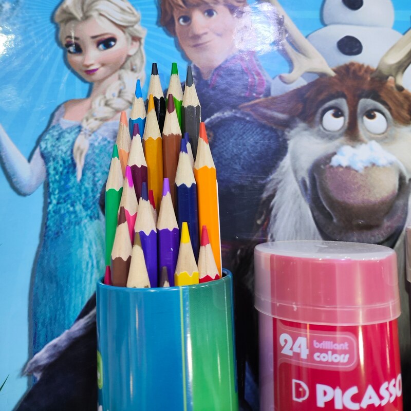 مداد رنگی 24 رنگ جعبه فلزی پیکاسو مداد رنگی پیکاسو 24 رنگ جعبه فلزی