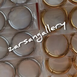 گوشواره حلقه ای استیل با رنگ طلایی و نقره ای در زیور آلات زرسان گالری 