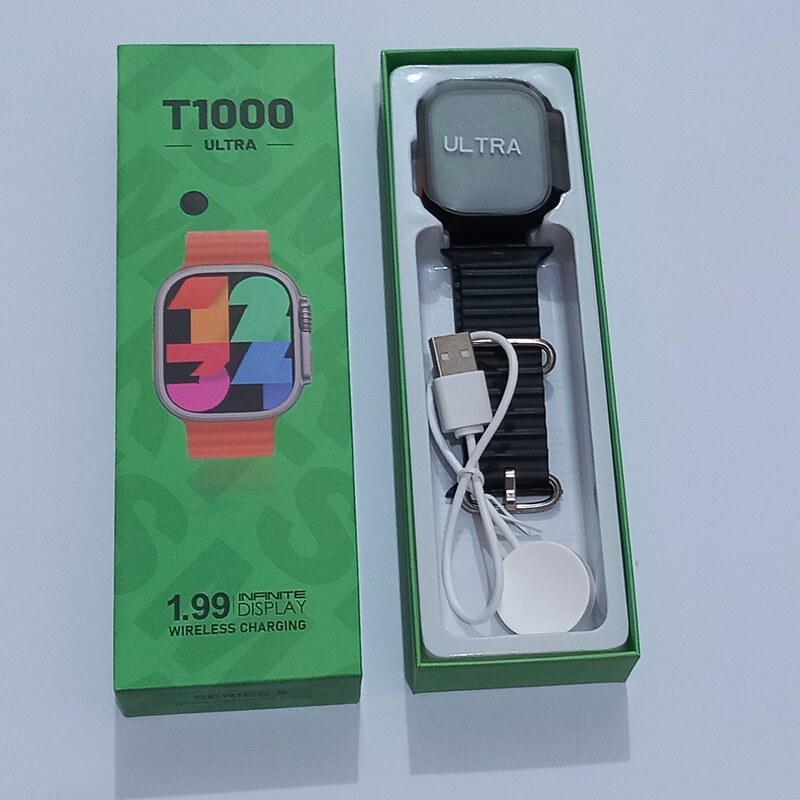 ساعت هوشمند مدل T1000 ULTRA رنگ مشکی
