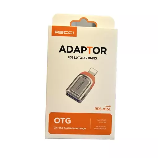 مبدل USB به لایتنینگ رسی مدل OTG RDS-A16L