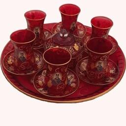 سرویس چای خوری 14 پارچه مدل شاه عباسی استاد نجفی 