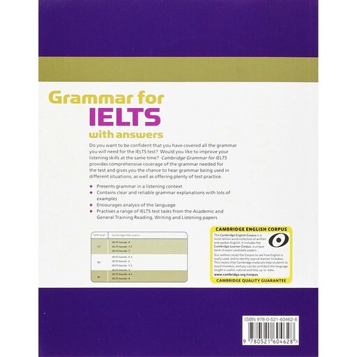 کتاب Cambridge English Grammar For Ielts With Answers بدون cd 