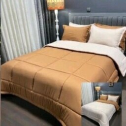 رو تختی دو نفر تک رنگ ساده دو رو  مناسب جهیزیه  با الیاف گرم بالا با کیفیت 