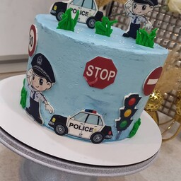 کیک پسرانه طرح پلیس