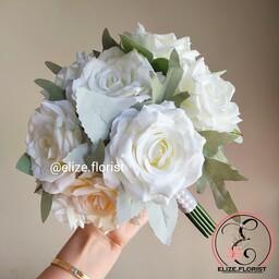 دسته گل عروس رز سلطنتی ، دسته گل مصنوعی، دسته گل عروس مصنوعی، دسته گل