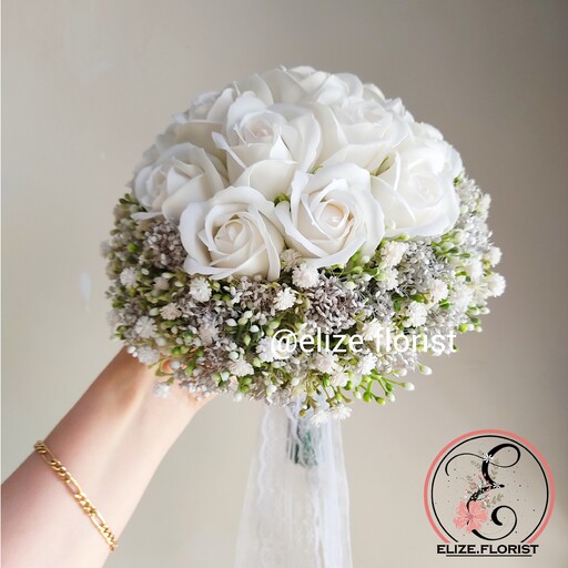 دسته گل عروس مشابه طبیعی، دسته گل مصنوعی  ، دسته گل 