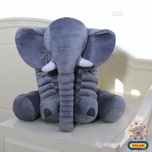 عروسک فیل طوسی سایز بزرگ برند تولون TOLON