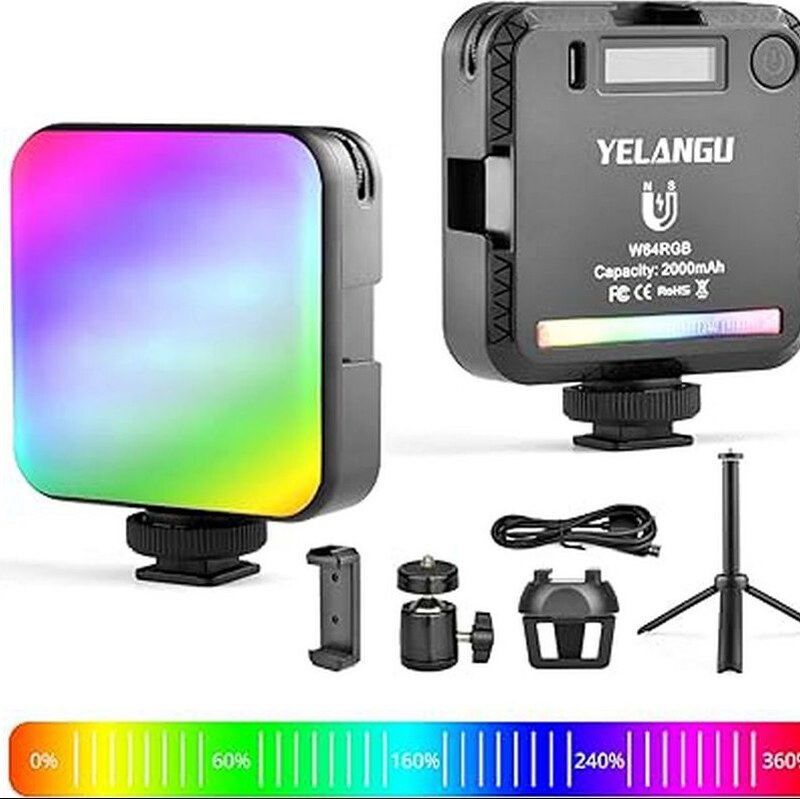 نور ثابت دوربین برای عکاسی و فیلم برداری و تولید محتوا بسیار حرفه ای  YELANGU RGB