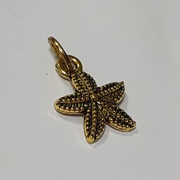 گردن بند بدلی ستاره دریایی قفل پلاک آویز به قیمت عمده بدل ابکاری طلایی