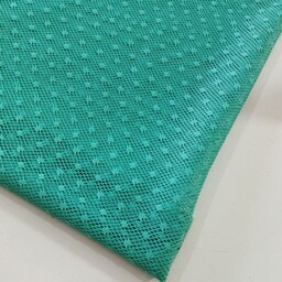 پارچه ی تور خالدار عرض 150 تک رنگ رنگ سبز آبی