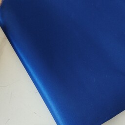 پارچه ی ساتن آمریکایی عرض 150 جنس خوب تک رنگ رنگ آبی تیره قیمت به ازای نیم متر 