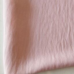 پارچه ی بنتون ابروبادی جنس خوب عرض 150 درجه ی یک تک رنگ رنگ صورتی قیمت به ازای نیم متر 