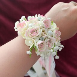 دستبند گل مصنوعی رز فومی مناسب عقد عروسی نامزدی تولد آتلیه فرمالیته 