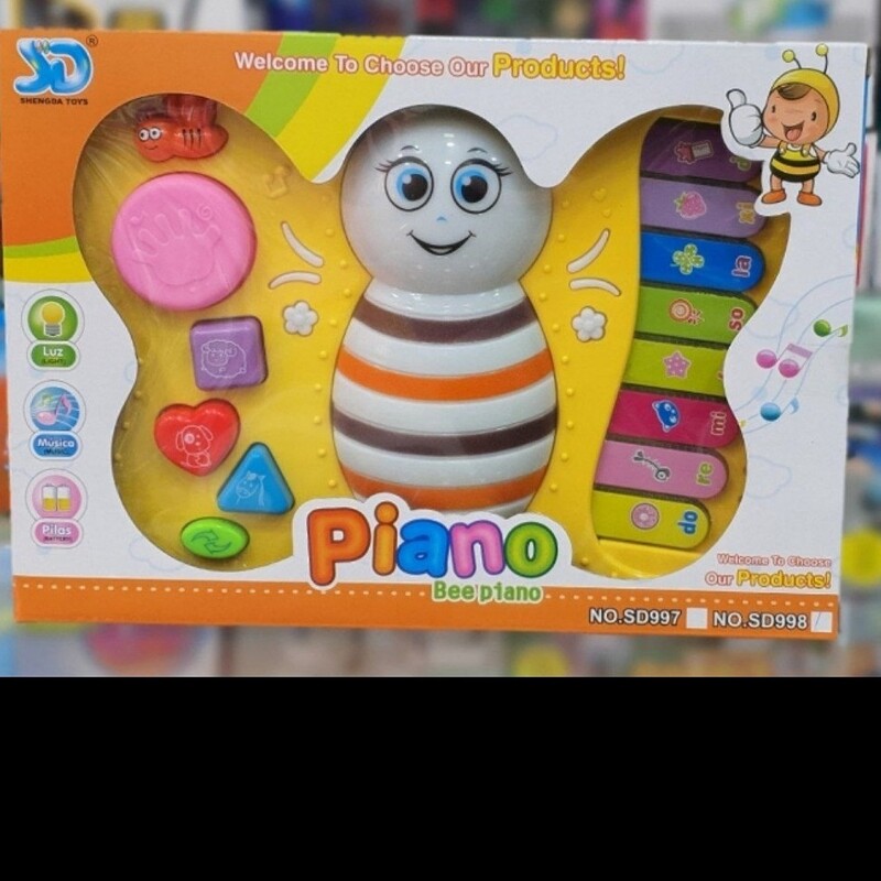 اسباب بازی پیانو زنبور  موزیکال چراغ دار 