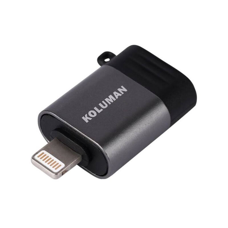مبدل USB به لایتنینگ کلومن مدل K-OT15 خاکستری 7 روز تضمین بازگشت کالا