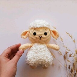 عروسک بافتنی طرح گوسفند