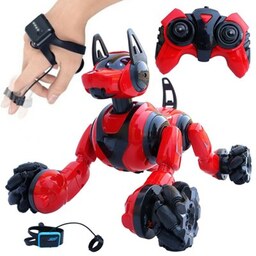 ربات اسباب بازی سگ هوشمند با دو کنترل دستی و مچی 