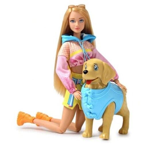 عروسک باربی دفا لوسی همراه با سگ و وسایل مدل 8485 Barbie Defa Lucy