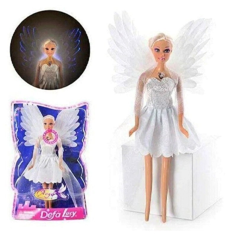 عروسک باربی دفا لوسی فرشته چراغ دار مدل 8219 Barbie Defa Lucy