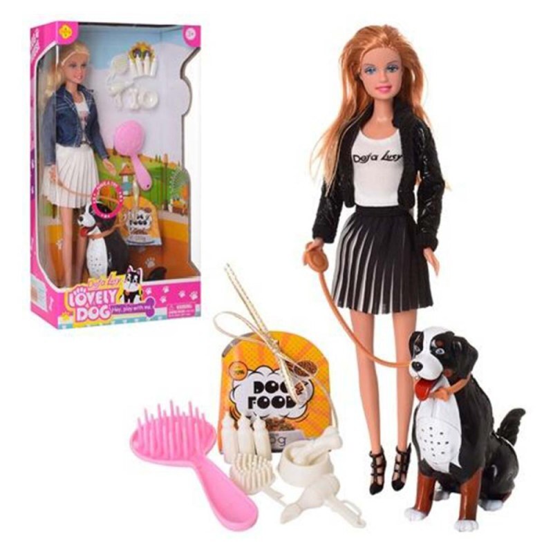 عروسک باربی دفا لوسی همراه با سگ دوست داشتنی مدل 8428 Barbie Defa Lucy