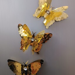 پروانه مگنتی یخچال طلایی بسته 3 تایی