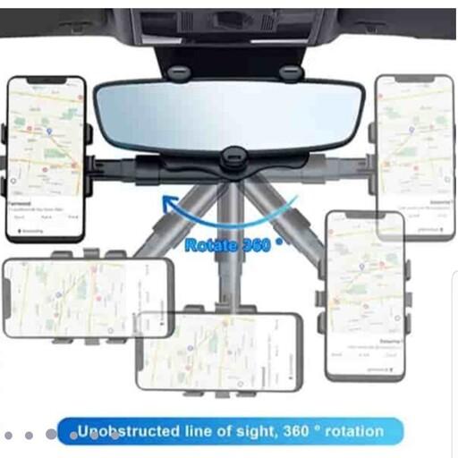 هولدر نگهدارنده موبایل  360درجه  مخصوص آینه خودرو