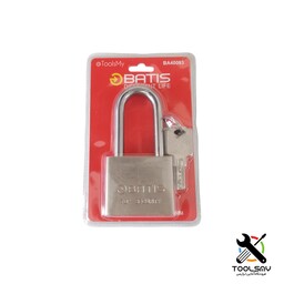 قفل 60 پایه بلند باتیس، کلید قاشقی ، فولادی، قفل آویز، قفل ضد سرقت
