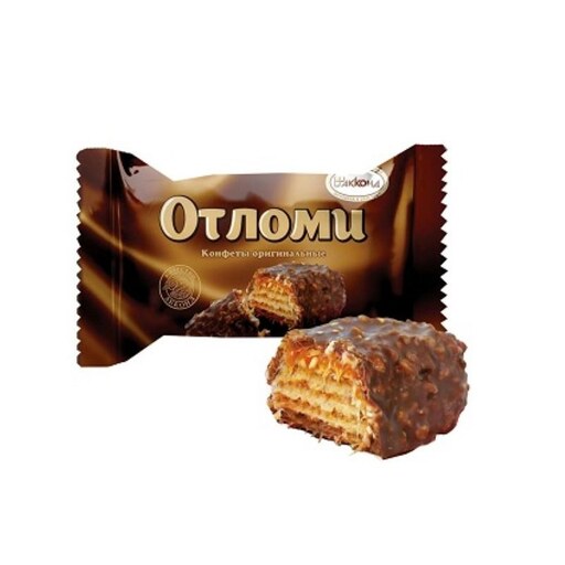 شکلات ویفر بار شکلات کاراملی لایه دار اوتلوم روسیه otlomi russia بسته بندی یک کیلویی دارای تاریخ بالای 9 ماه