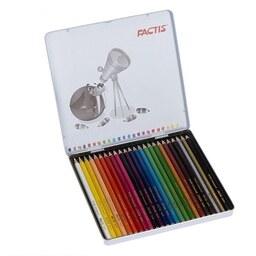 مداد رنگی 24 رنگ فکتیس جعبه فلزی 