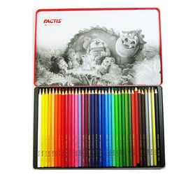 مداد رنگی 36 رنگ جعبه فلزی فکتیس 