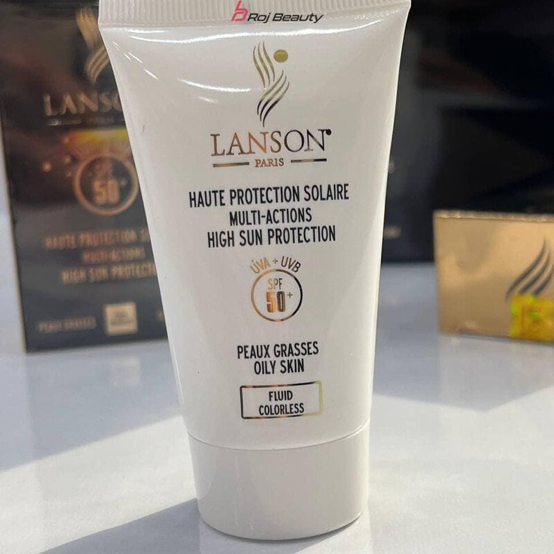 ضد آفتاب لانسون بدون رنگ spf 50 کیفیت بالا محافظ پوست دربرابر خورشید  