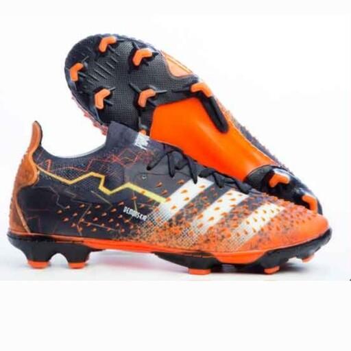 کفش فوتبال استوک دارآدیداس پریداتورخاردار سایز41 تا 45  ( ارسال رایگان) نارنجی