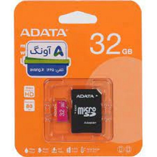 رم میکرو 32 گیگ ای دیتا ADATA Premier V10 U1 A1 100MBs باخشاب